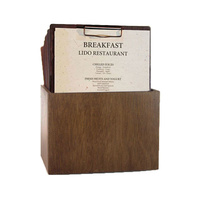 Set of 30 Wooden Menu Boards A4 w Rose Standard Clip & Storage Box