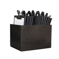 Set of 30 Wooden Menu Boards Black A5 w Bulldog Clip & Storage Box